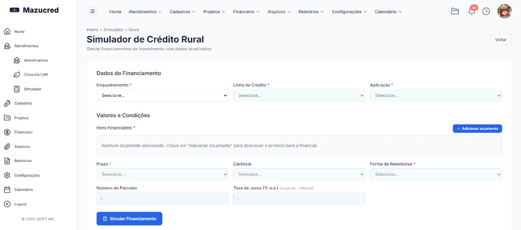Agrobank: simulador de crédito rural